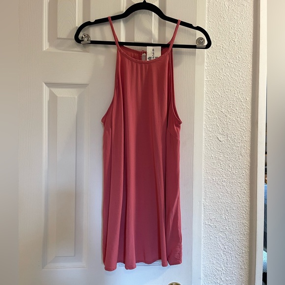 Torrid Flowing Halter Tank Top | Salmon Pink | Torrid Size 0 - Picture 1 of 7